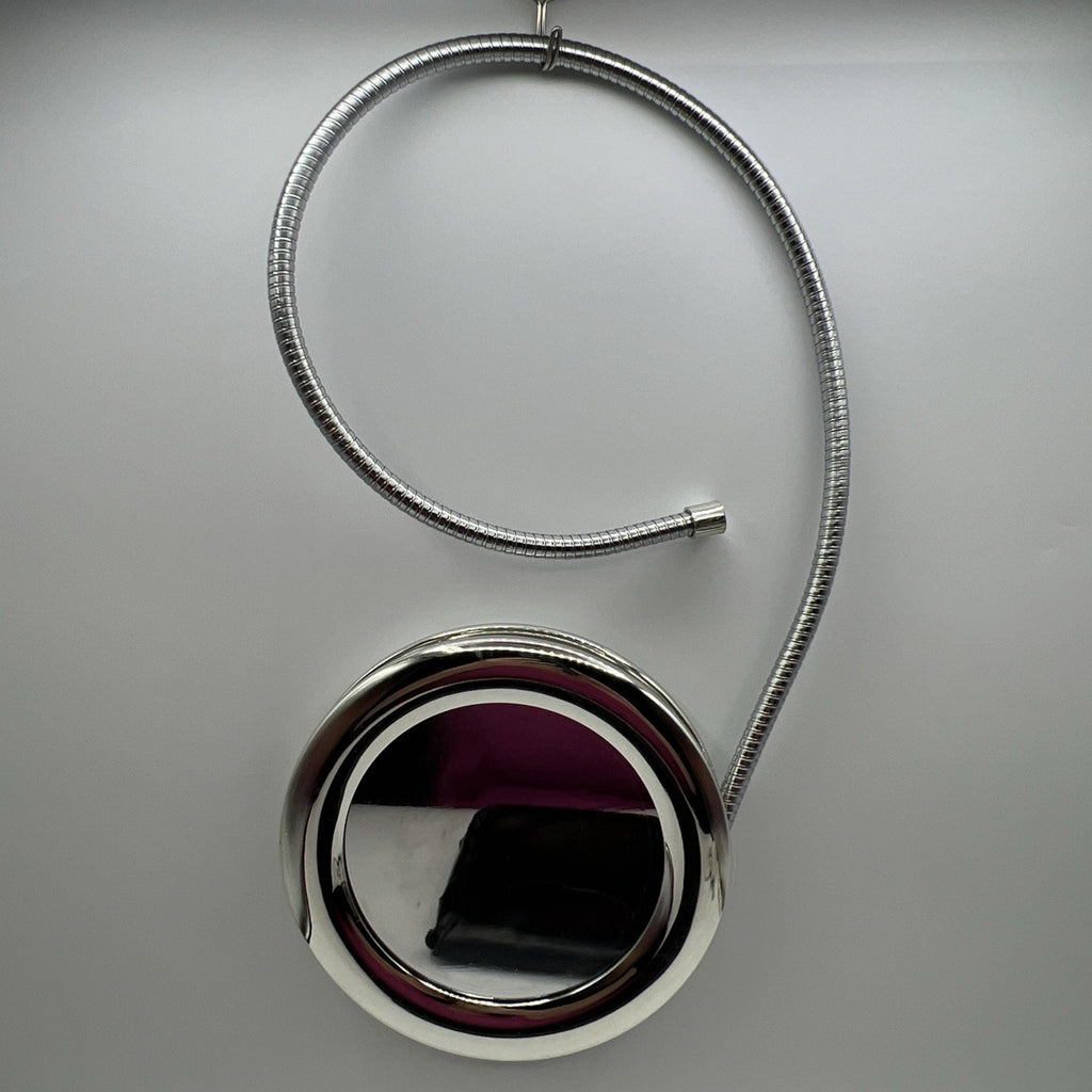 Joy Mangano Handy Hook Mirror 1X 5X Magnification Silver Gooseneck Travel 7"