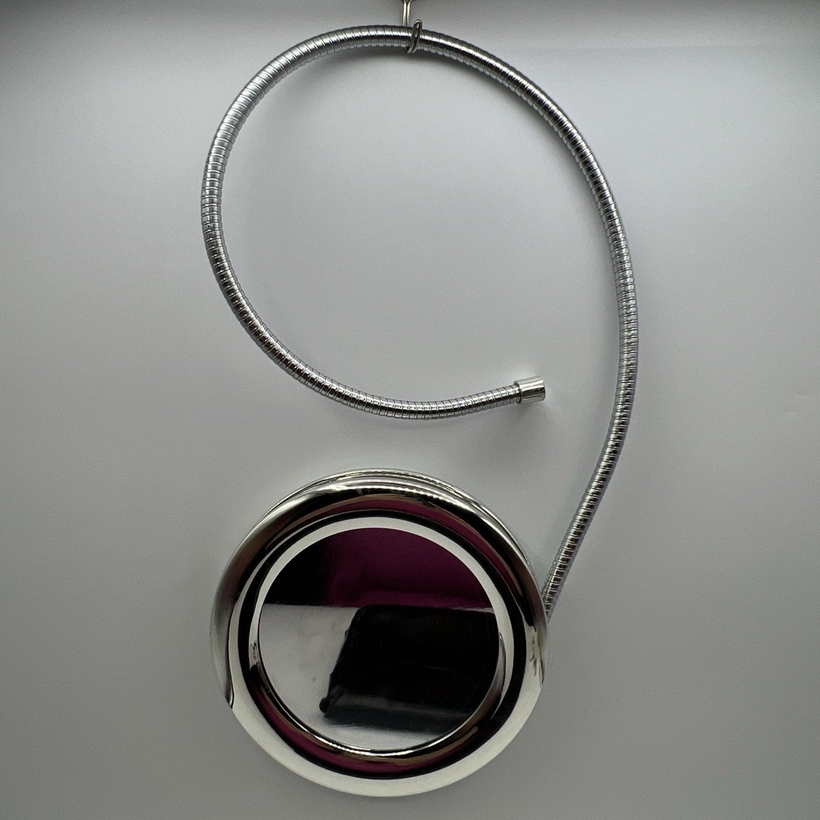 Joy Mangano Handy Hook Mirror 1X 5X Magnification Silver Gooseneck Travel 7"