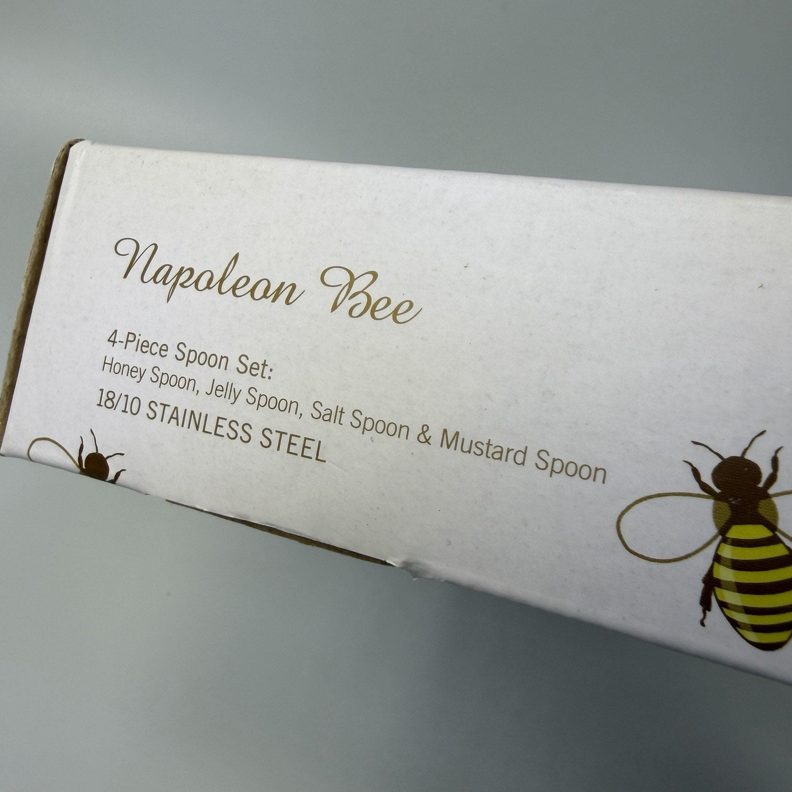 Wallace 4 Piece Stainless Steel Napoleon Bee Serving Spoon Set 2015 NEW