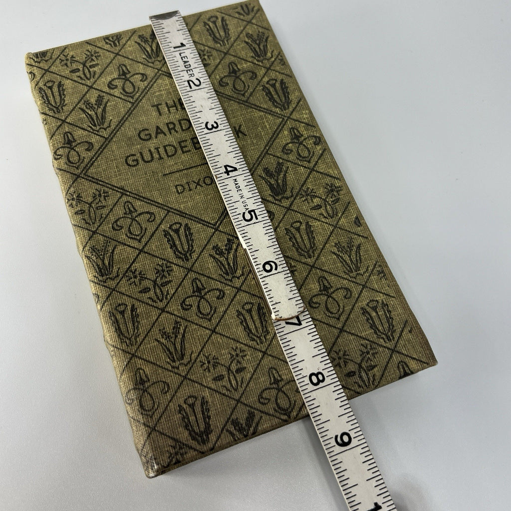 Faux Fake Book Storage Stash Box Library Safe Garden Guidebook Lined Green Linen