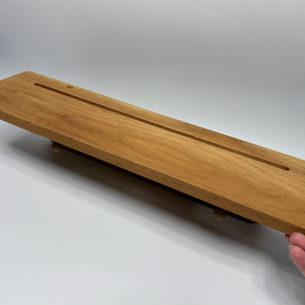 House Shaped Wood Wall Shelf Miniature Display 13 Cubbies Lined 8.25" NEW