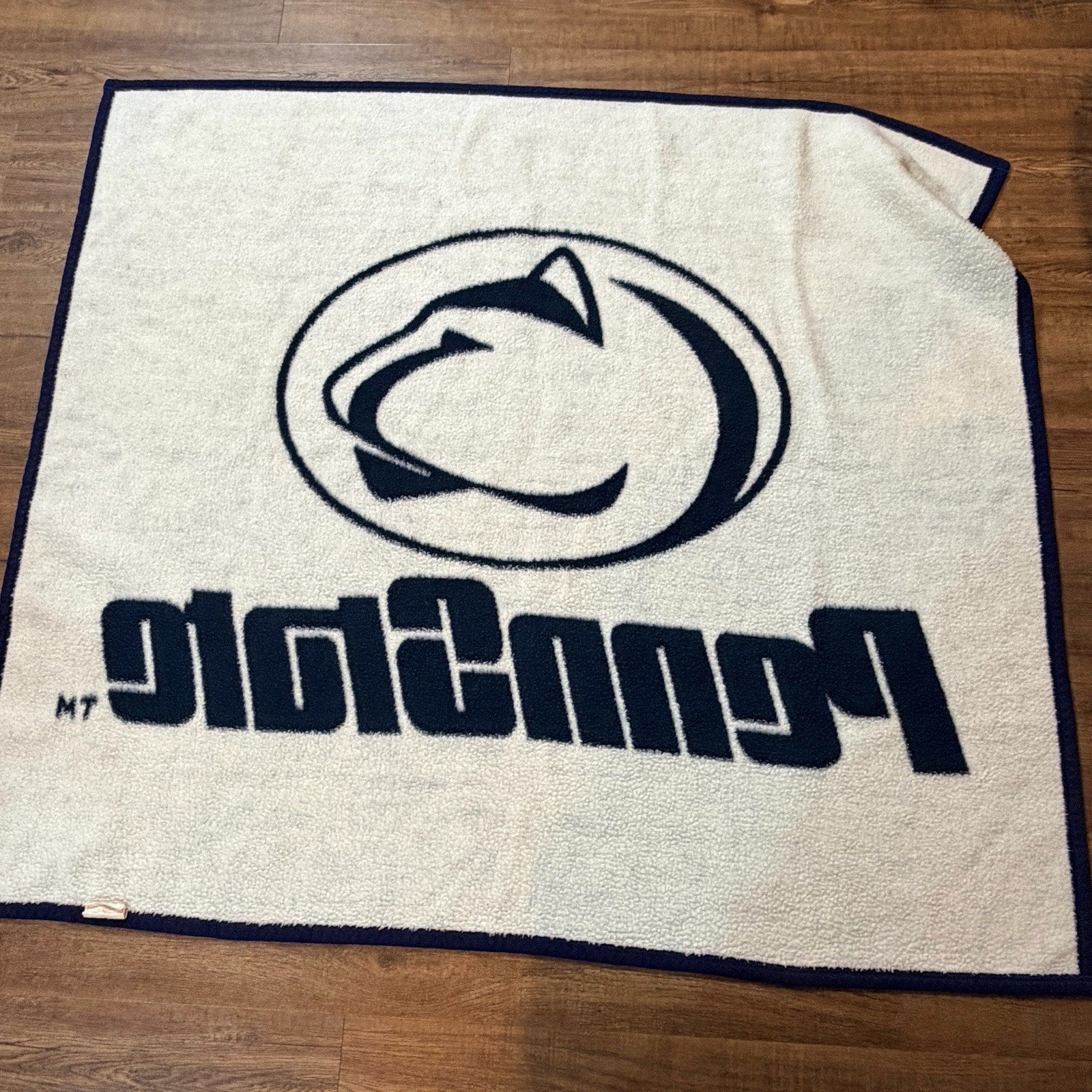 Vtg Biederlack Penn State University Nittany Lions Stadium Blanket 54x60" Retro
