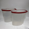 Set 2 Rubbermaid Flex and Seal Cereal Keeper 1.5 Gallon With Red Lids Storage