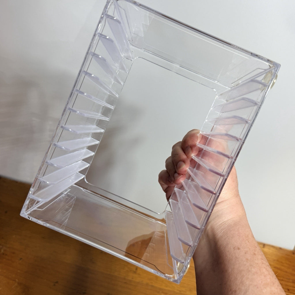 Lot 2 Clear Acrylic 12 CD Storage Cases Organizer Stackable Media Holder Lucite