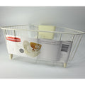 Rubbermaid 6008 Small Dish Drainer ALMOND White Coated Wire Rack Microban Square