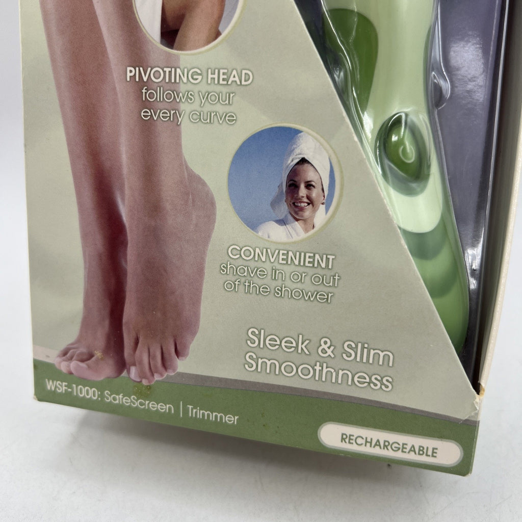 Green Remington Smooth & Silky Rechargeable Electric Shaver Trimmer 1000 NEW
