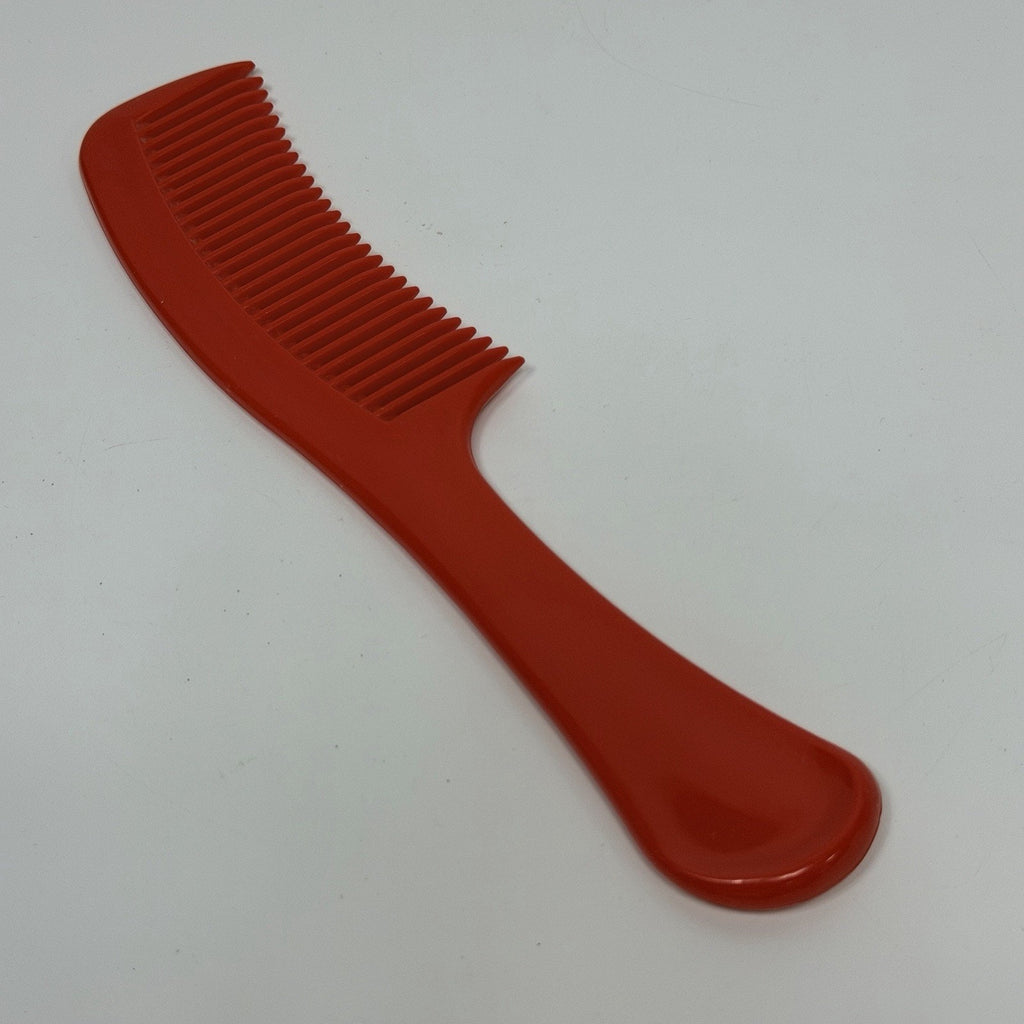 Vintage Red Wil-Hold Plastic Styler Comb Pocket 8.5" USA Unbreakable