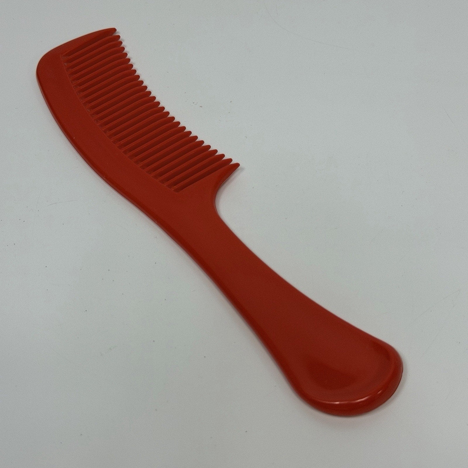 Vintage Red Wil-Hold Plastic Styler Comb Pocket 8.5" USA Unbreakable