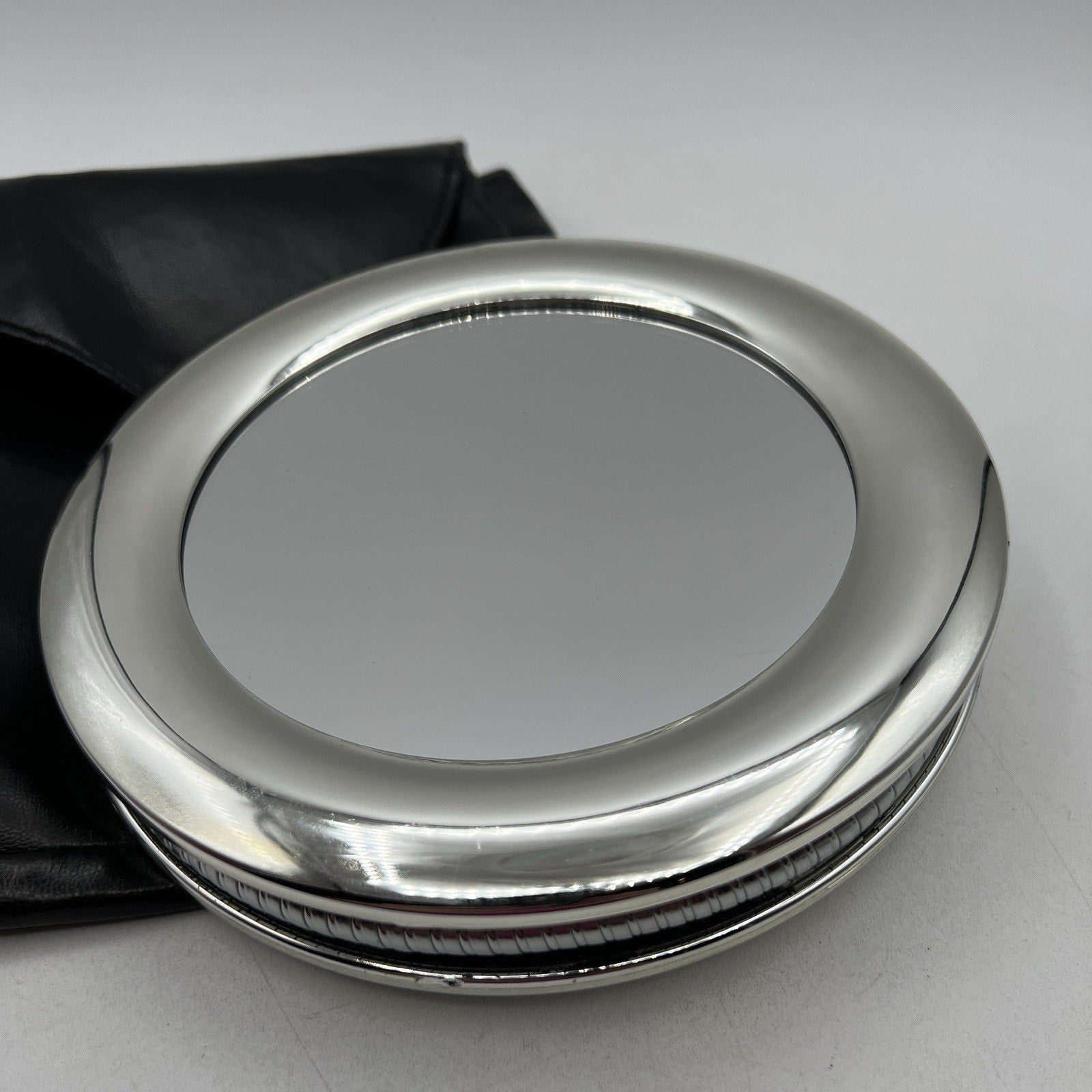 Joy Mangano Handy Hook Mirror 1X 5X Magnification Silver Gooseneck Travel 7"
