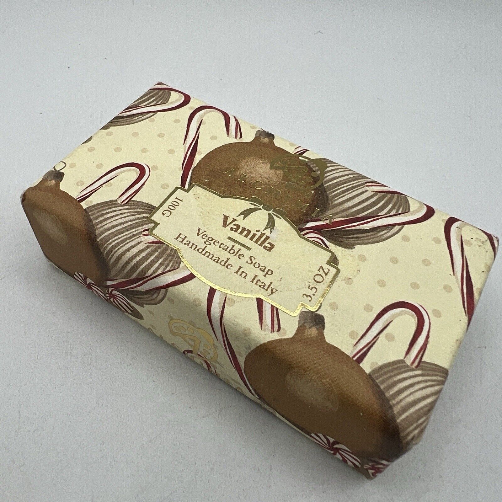 Alchimia Vanilla Vegetable Bar Soap 3.5 oz Italy Handmade Christmas NEW