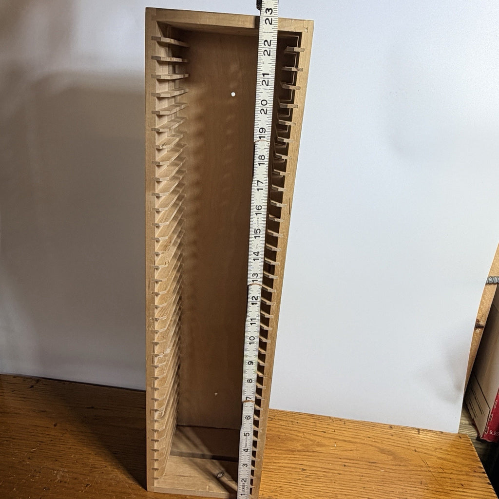 Ikea Boalt Wooden CD Storage Racks Stores 70 CDs 23" Inch Tall Light Wood