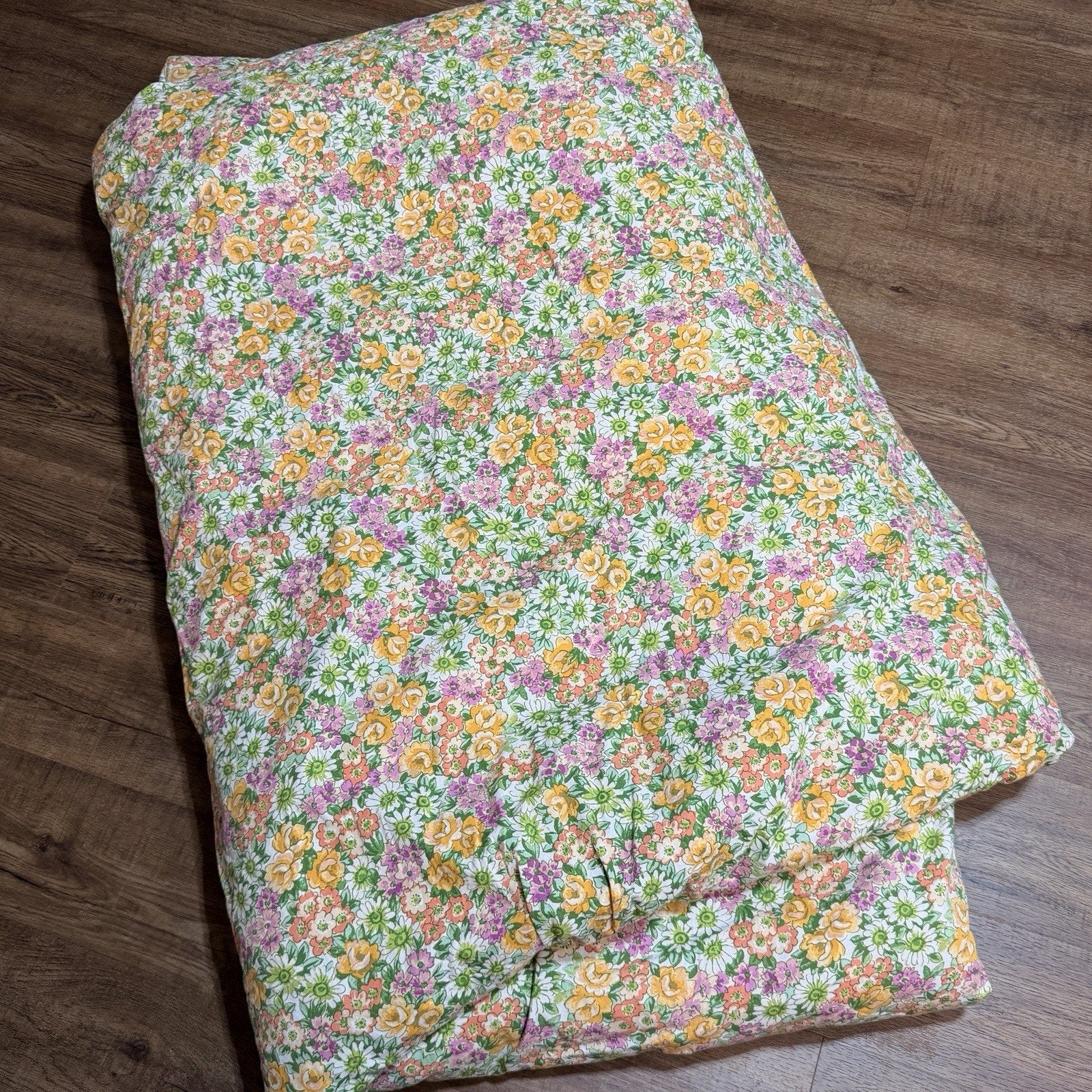 Lady Pepperell Cristina Floral Flower Power Green Purpler Comforter Shams Queen