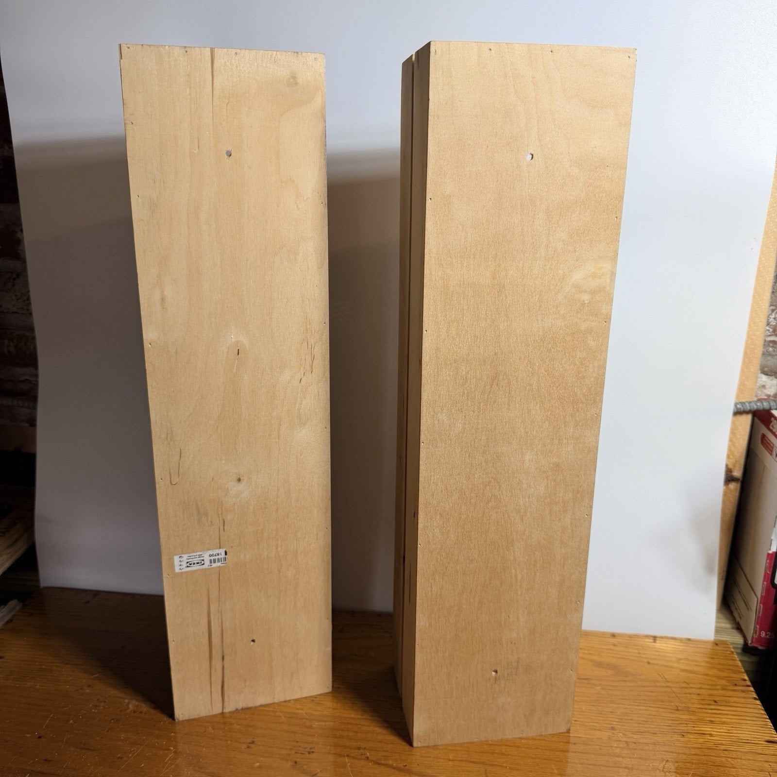 2 Ikea Boalt Wooden CD Storage Racks Stores 70 CDs 22.5" Inch Tall Light Wood