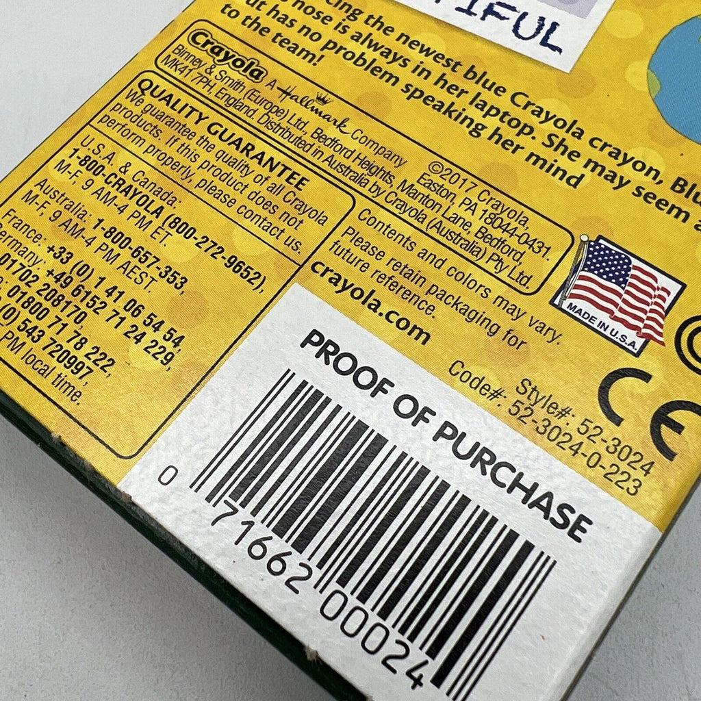 2017 Introducing Bluetiful Crayola Crayons 24 Pack RARE New Color USA