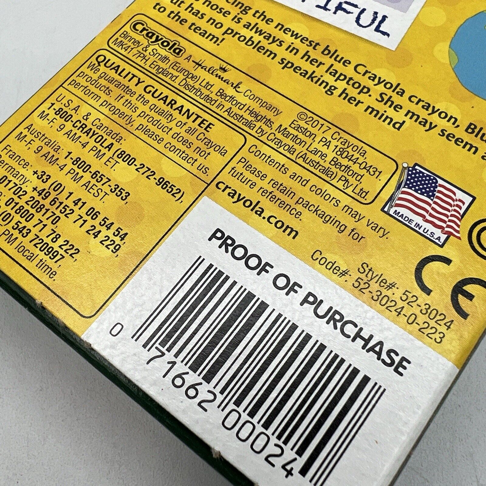 2017 Introducing Bluetiful Crayola Crayons 24 Pack RARE New Color USA