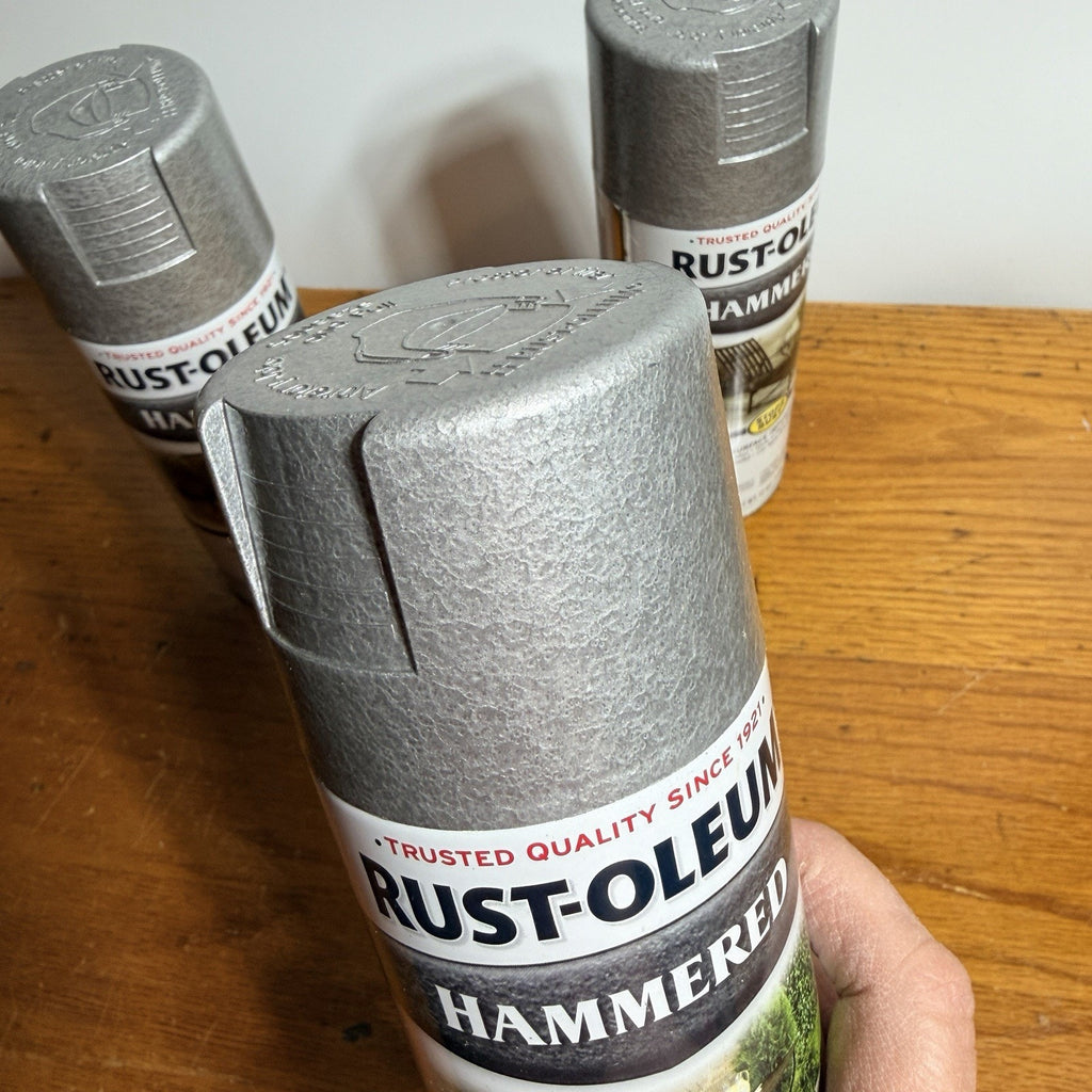 Lot 3 Stops Rust Hammered Spray Paint 12 oz, Silver Metallic 7213 Discontinued