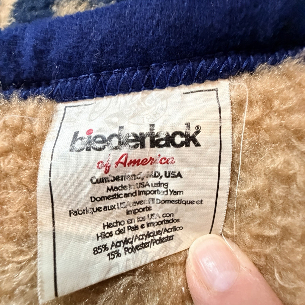 Vtg Biederlack Pittsburgh University Pitt Stadium Blanket Panthers 54x62" Retro