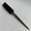 Vintage Goody Faux Wood Grain Round Styling Brush 1" Retro Brown 1970s