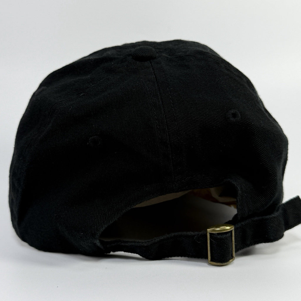 Black Banksyland Adjustable Hat Cap Embroidered Cotton Red Heart Banksy