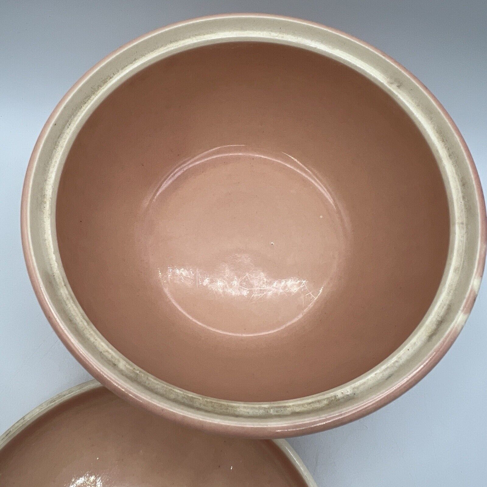 Vintage Hull Pottery Pink Quilted Bakeware Covered Casserole Dish Lid 8"