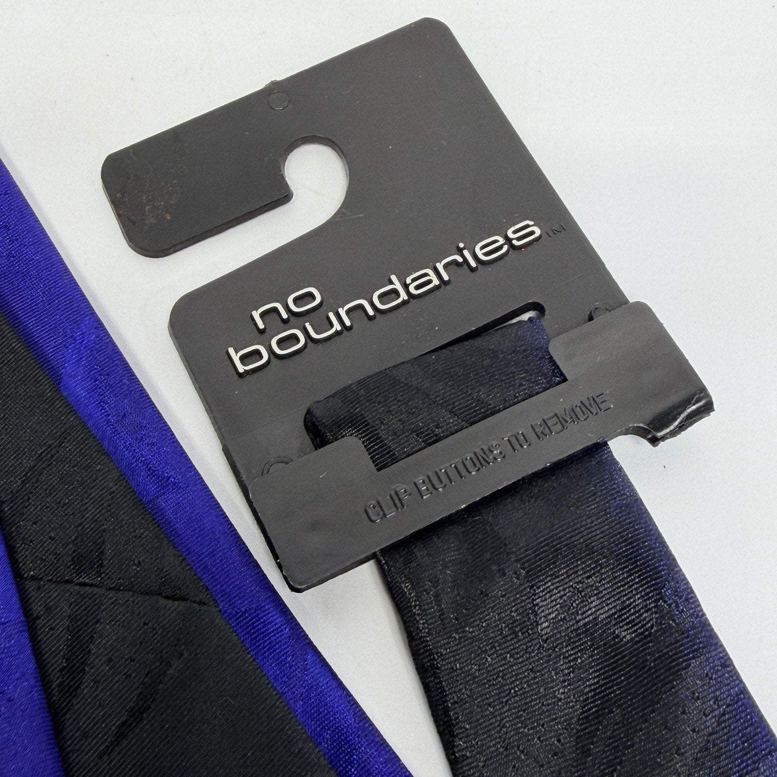 No Boundaries Mens Tie BMX Biker Blue Y2K 3.25" Retro Extreme Shreds X Games NEW