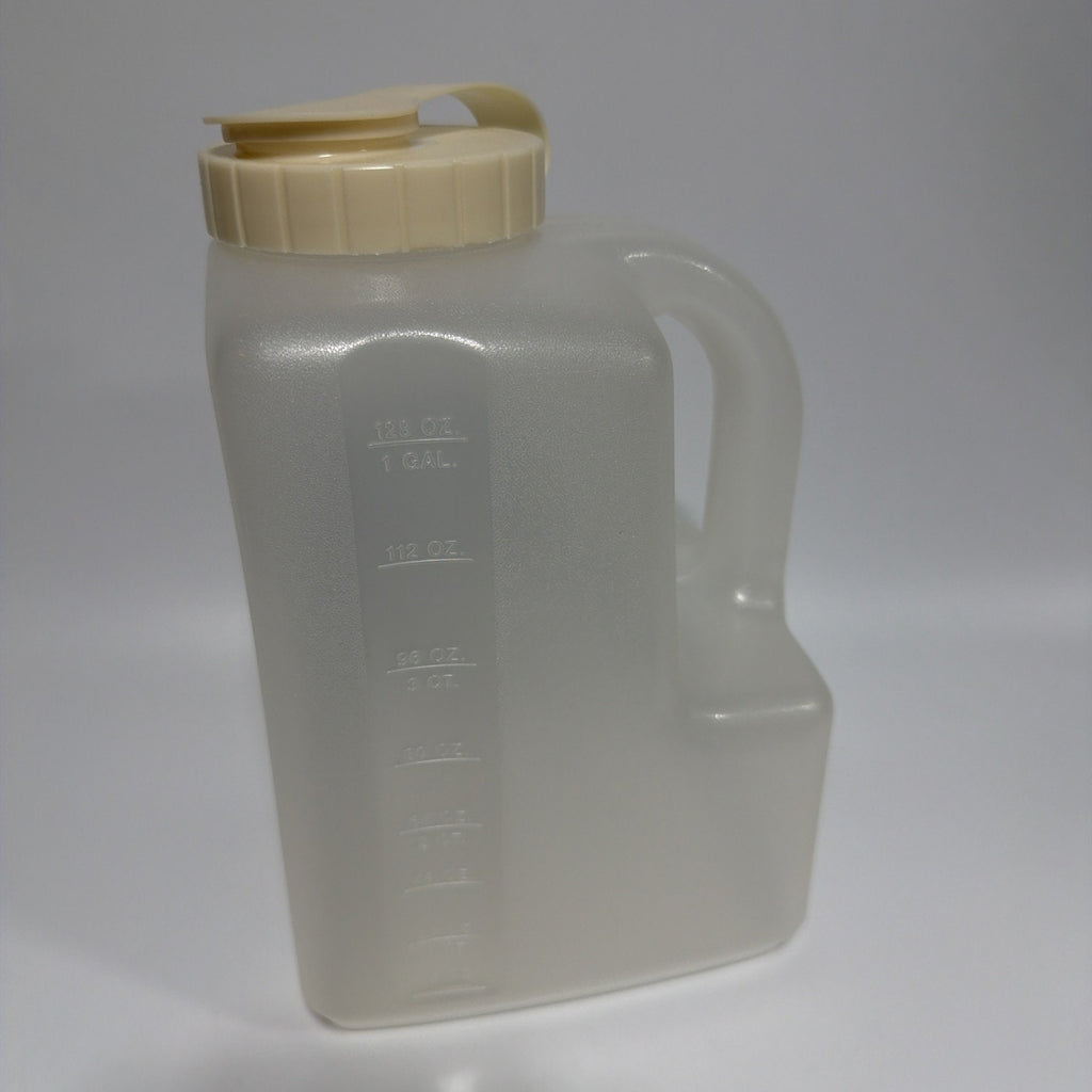 Vtg Rubbermaid Servin Saver 1 Gallon 4 Qt Jug Pitcher Flip Top Almond Lid 0231