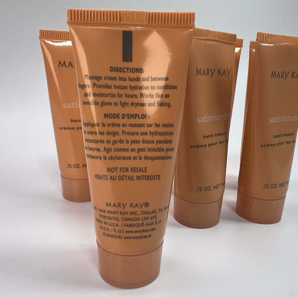 Lot 7 Mary Kay Satin Hands Hand Cream NEW Travel .75 oz Discontinued