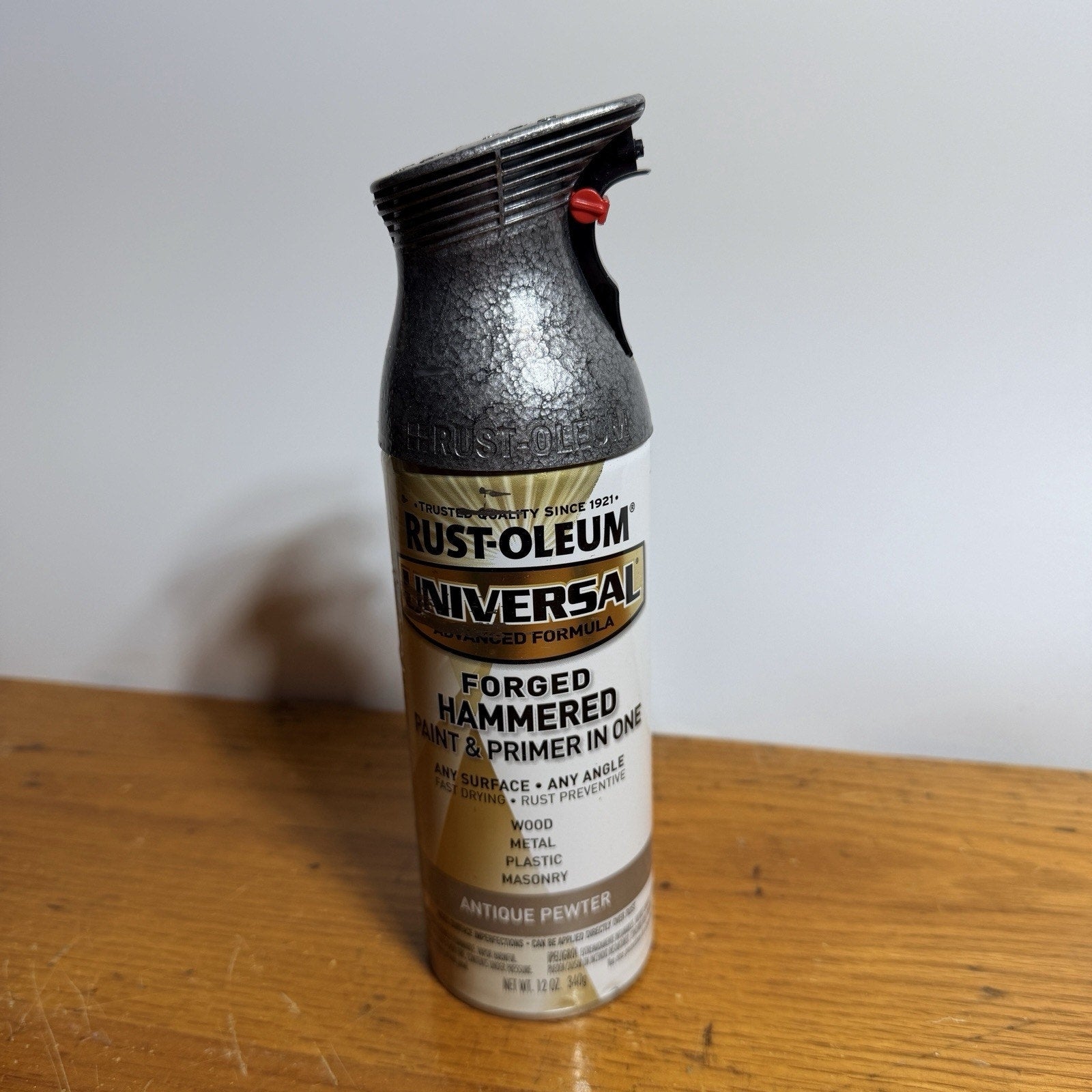 Rust-Oleum 271481 Hammered Spray Paint, Antique Pewter Forged Metallic