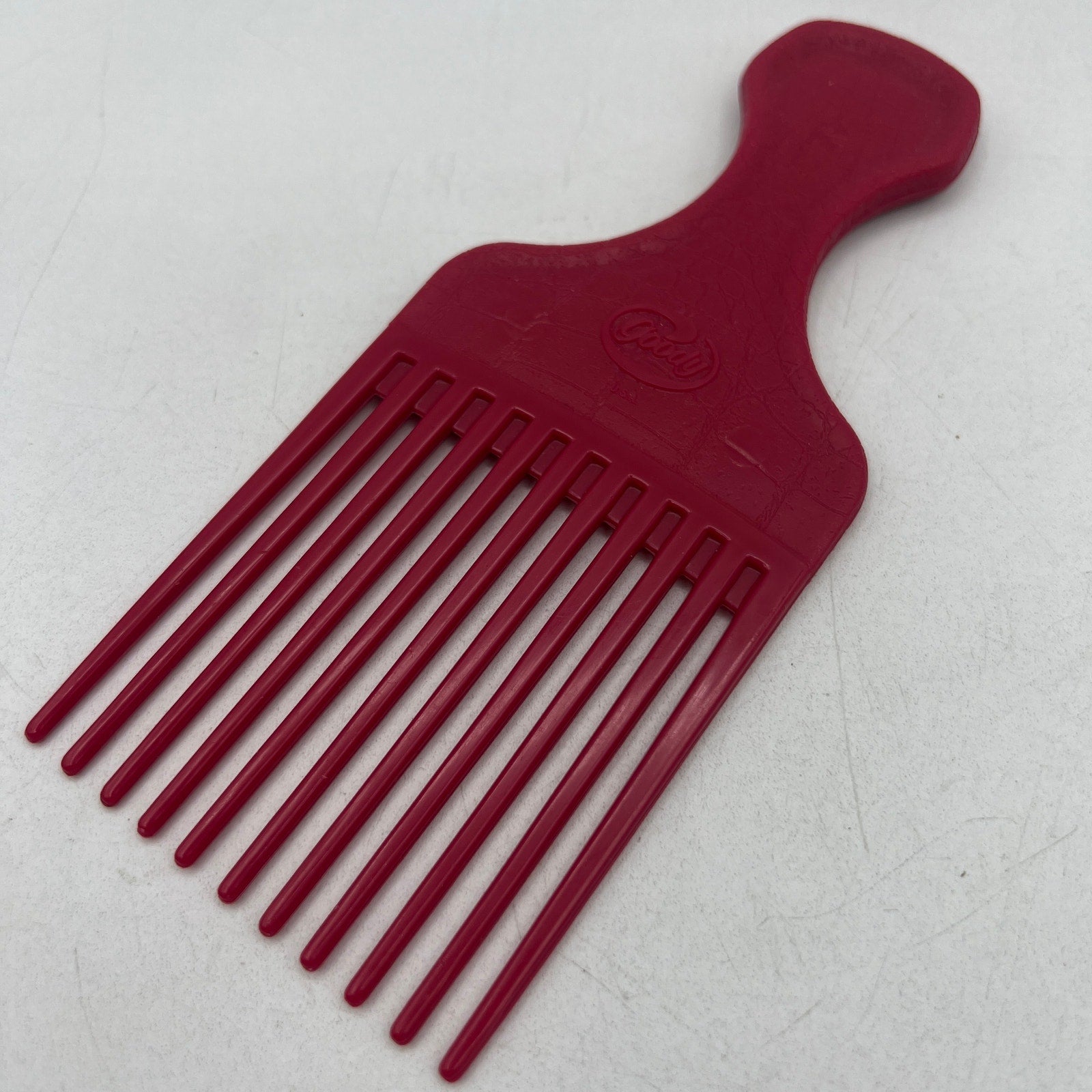 Vintage Goody Pink Croc Textured Hair Pick Comb Lift 90s 6.5” Plastic USA