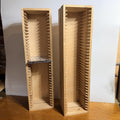 2 Ikea Boalt Wooden CD Storage Racks Stores 70 CDs 22.5" Inch Tall Light Wood