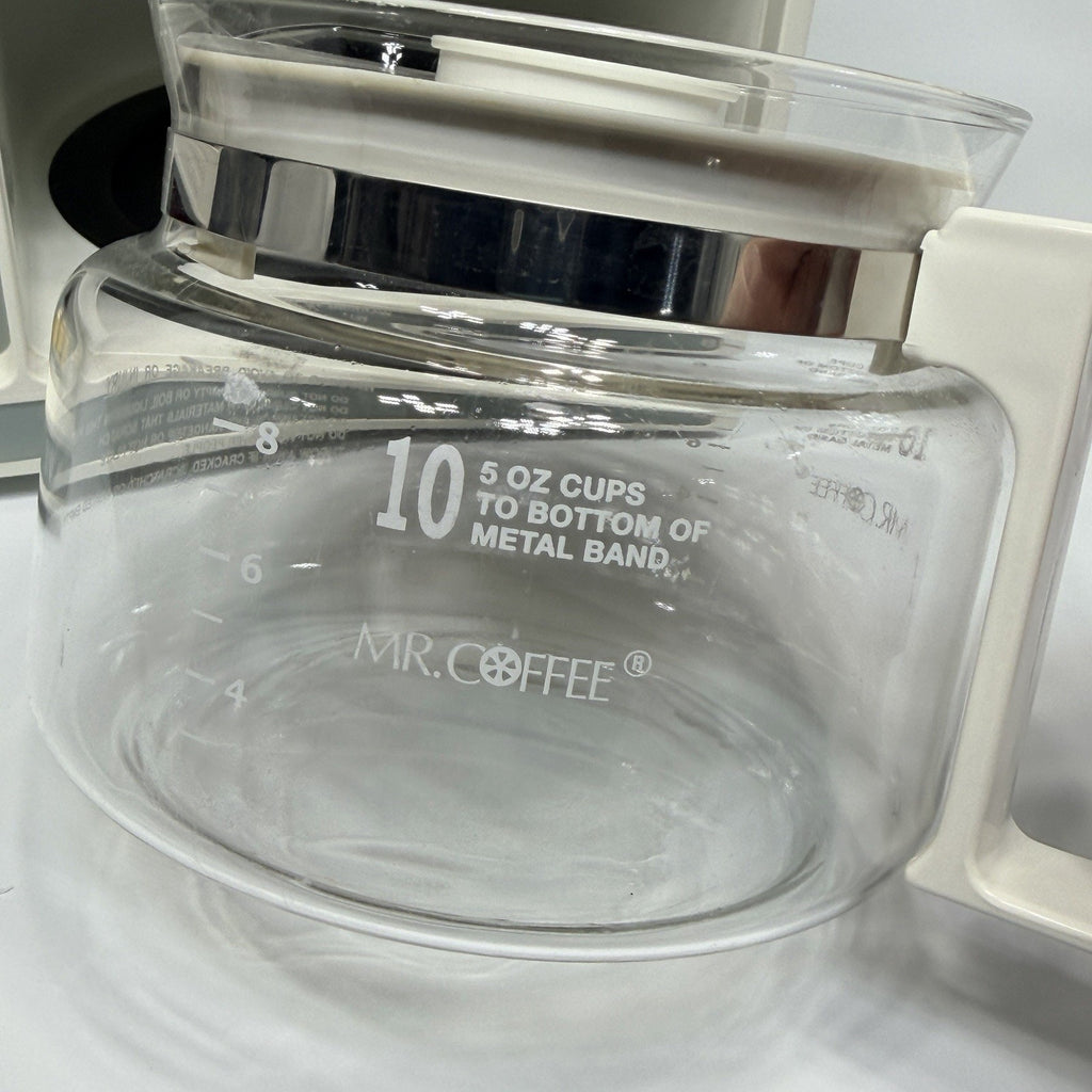 Vtg Mr. Coffee Maker Space Saver 10 Cup Model UTC403 Under Cabinet Clock WORKS