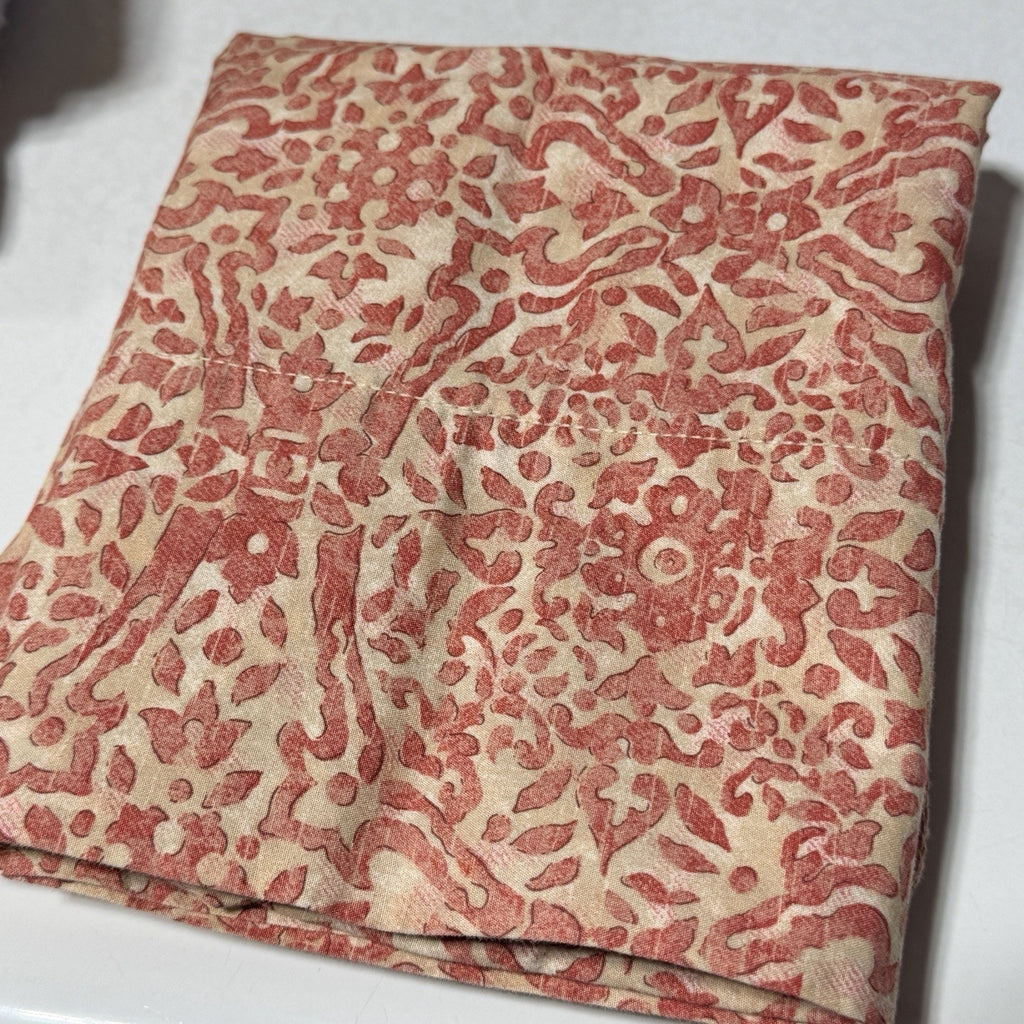 Set 2 Ralph Lauren San Luca Scroll Standard Pillowcase Cotton Red Orange
