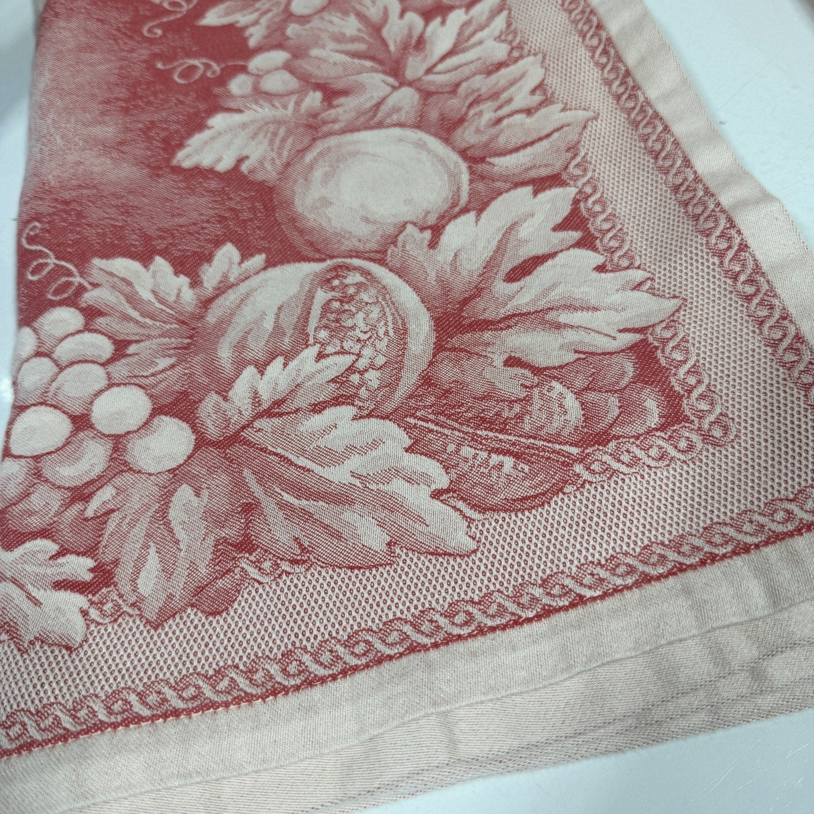 Set 4 Le Telerie Toscane Jacquard Dinner Napkins 20" Cotton Red Fruits Italy