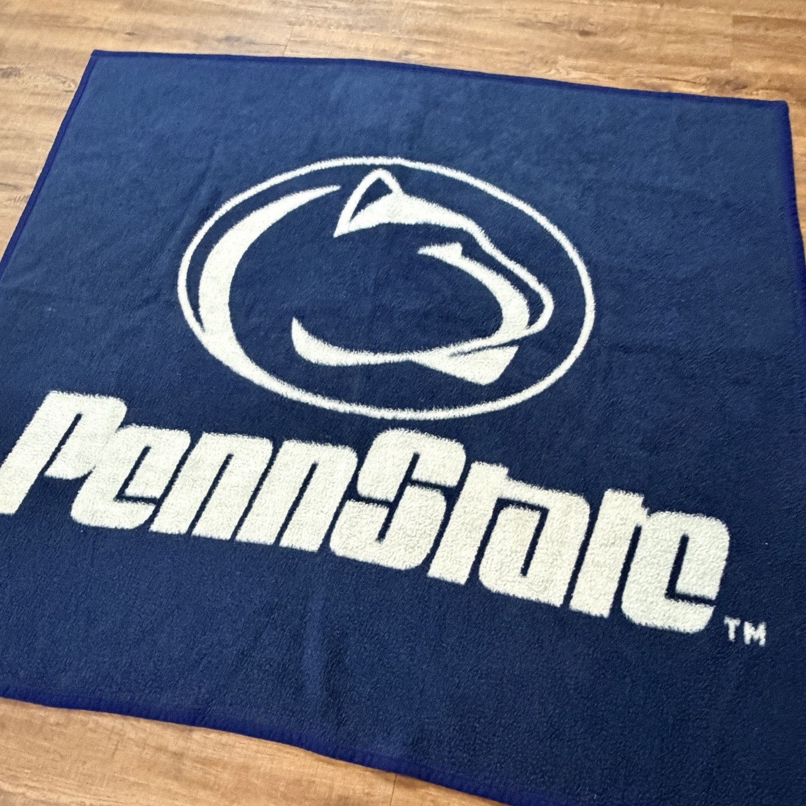 Vtg Biederlack Penn State University Nittany Lions Stadium Blanket 54x60" Retro