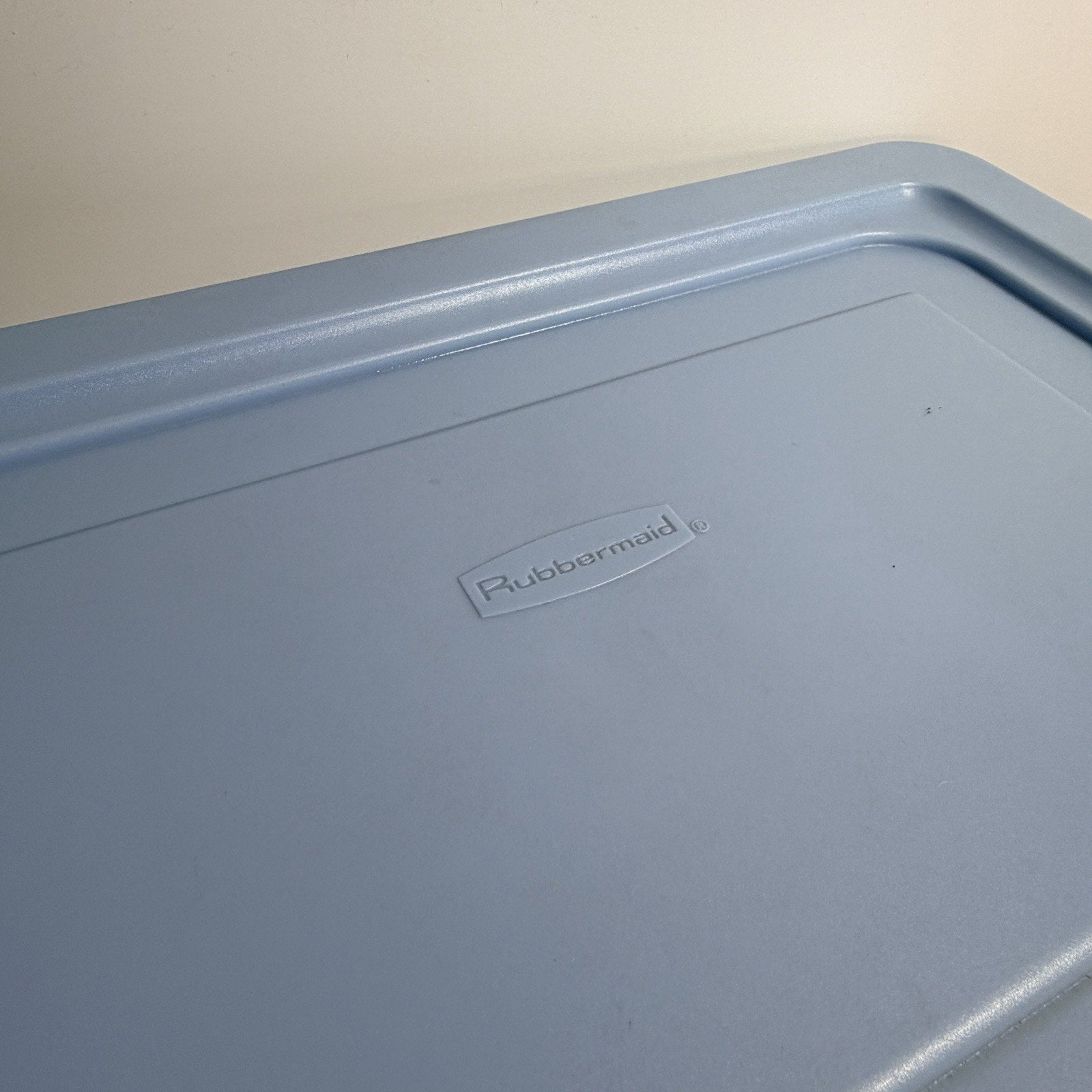 Vtg Rubbermaid 2222 Keepers 19.5 Qt Clear Blue Box Storage Tote Container 1990