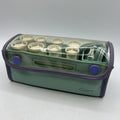 Vintage Clairol Set To Go Hot Rollers Travel Hair Curlers Clips Works Yellow