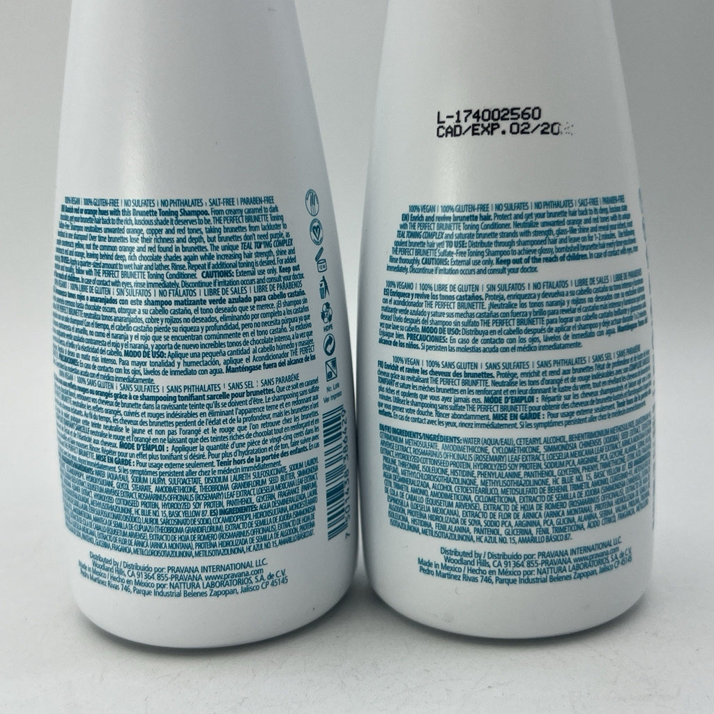 Pravana The Perfect Brunette Toning Shampoo & Conditioner 10.1 oz