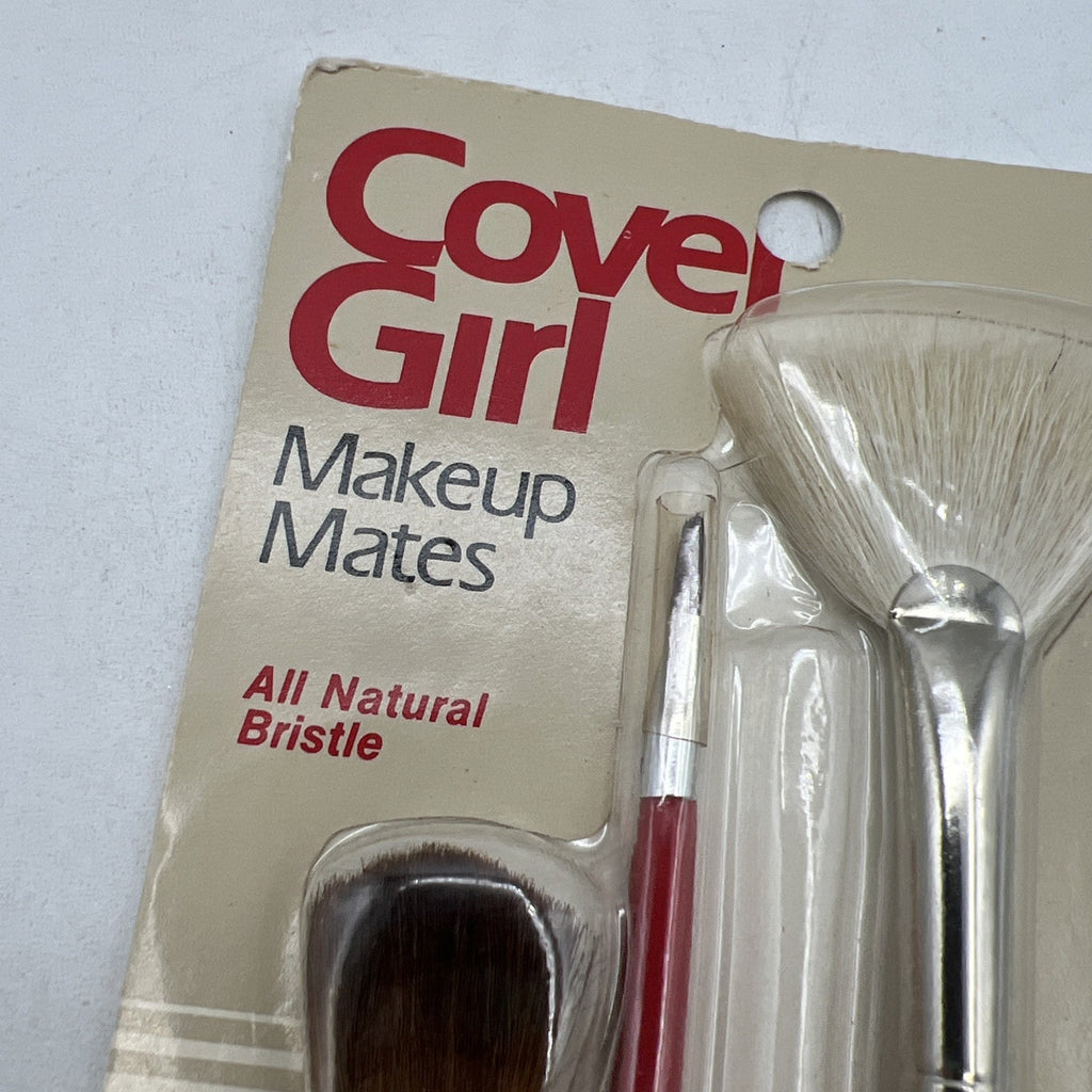 Vintage Cover Girl Makeup Mates Just Basics Face Kit Brushes 10009 Red NEW