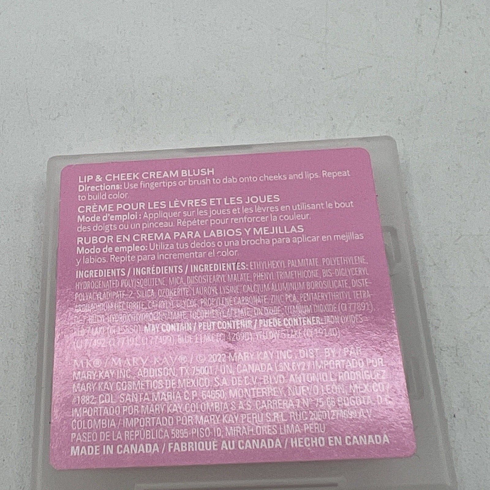 Mary Kay Fresh Lip Cheek Cream Blush PEACH SHIMMER .11 oz FULL SIZE 203689 NEW