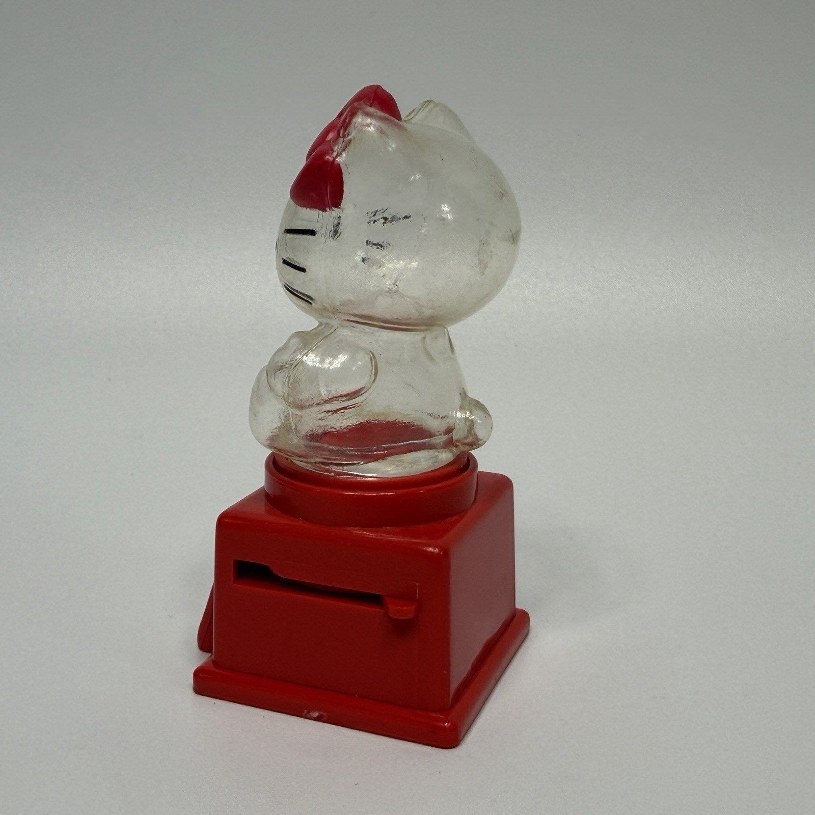 Vintage Sanrio Hello Kitty Mini Gumball Candy Machine 1995 Red 3.5"