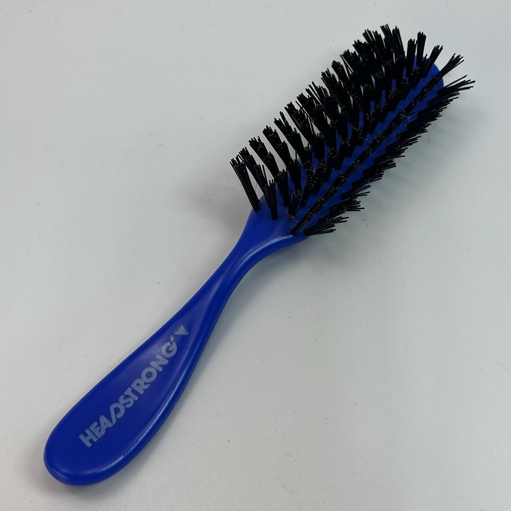 Vintage Headstrong Blue Plastic Hair Styling Brush Pocket Travel Plastic 7"