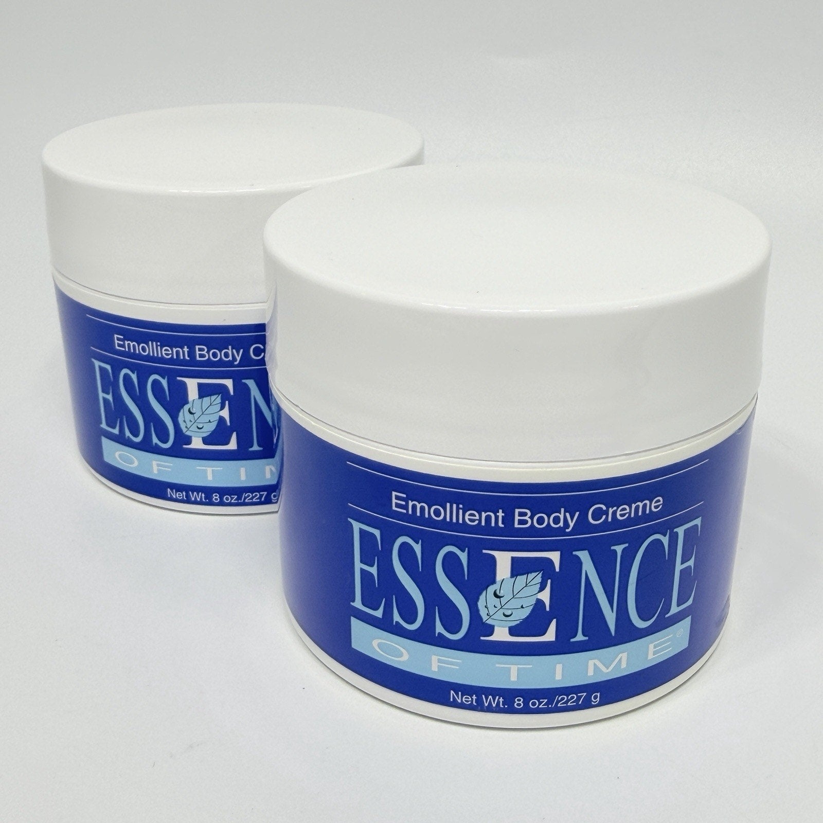 Lot 2 Jars Essence Of Time Emollient Body Creme Lotion Moisturizer 8 OZ HSN NEW