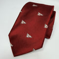 Vtg Fort Worth Boat Club Neck Tie Harbor Pennant Flag Texas Longhorn Red 3.5"