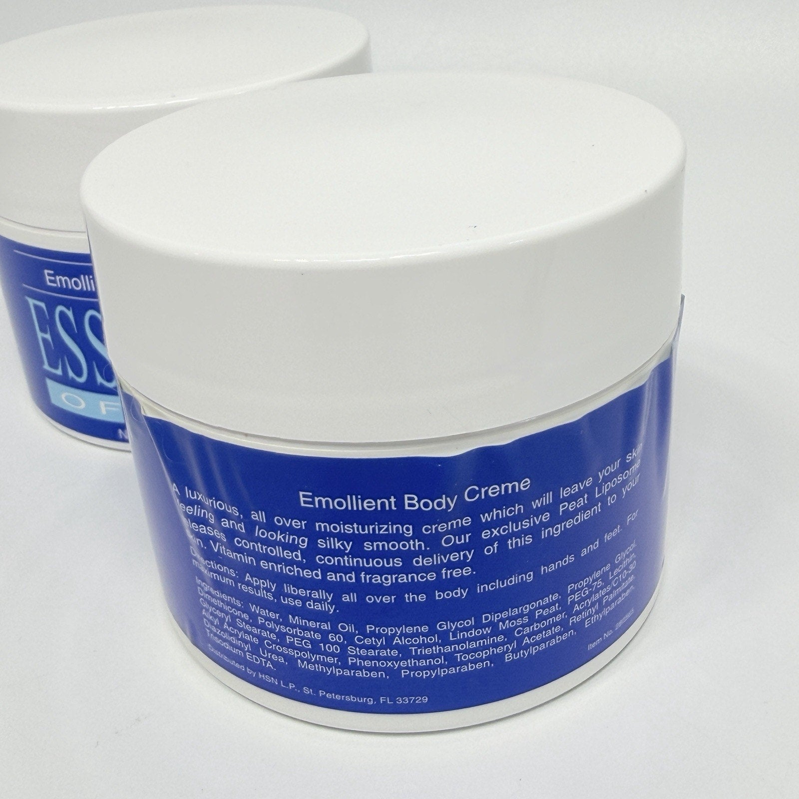 Lot 2 Jars Essence Of Time Emollient Body Creme Lotion Moisturizer 8 OZ HSN NEW