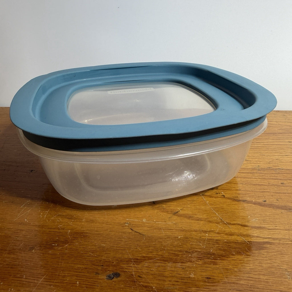 Rubbermaid 7J68 Premier 9 CUP Square Bowl Container Blue Easy View Lid