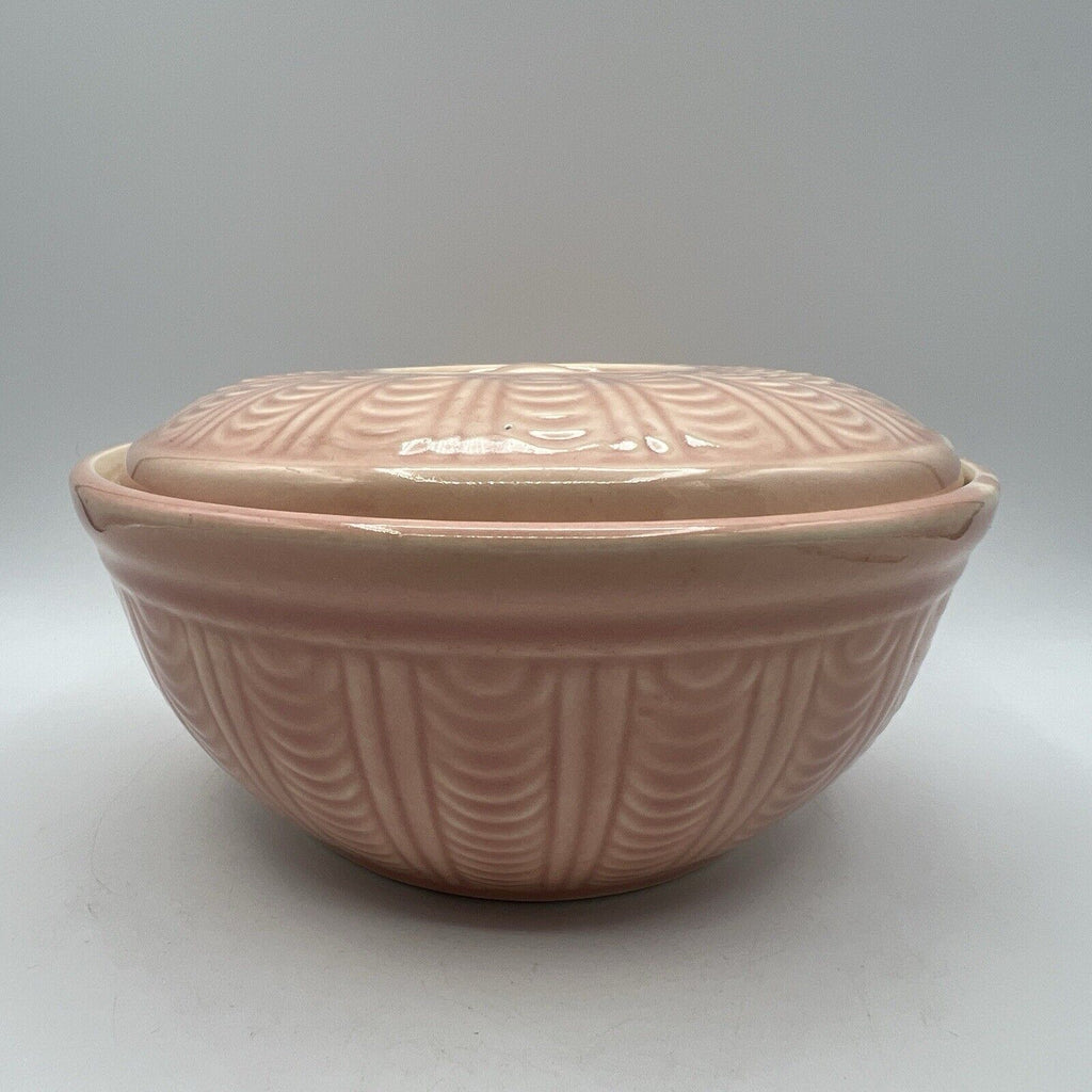 Vintage Hull Pottery Pink Quilted Bakeware Covered Casserole Dish Lid 8"