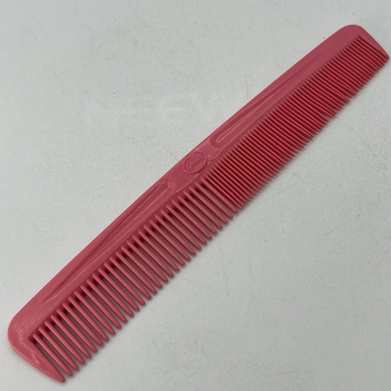 Vintage Goody USA Pink Plastic Comb 7" Hair Tool Retro Style Bubblegum 80s 90s
