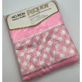 Vtg Pequot Pink Checkered Twin Flat Sheet Muslin Checkmates 39x76 Cottage Retro